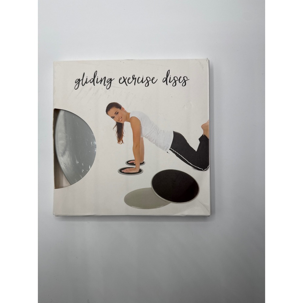 Vivitar Gliding Exercise Discs Core Sliders Dual Sided Grey Black GD-FT11-GR